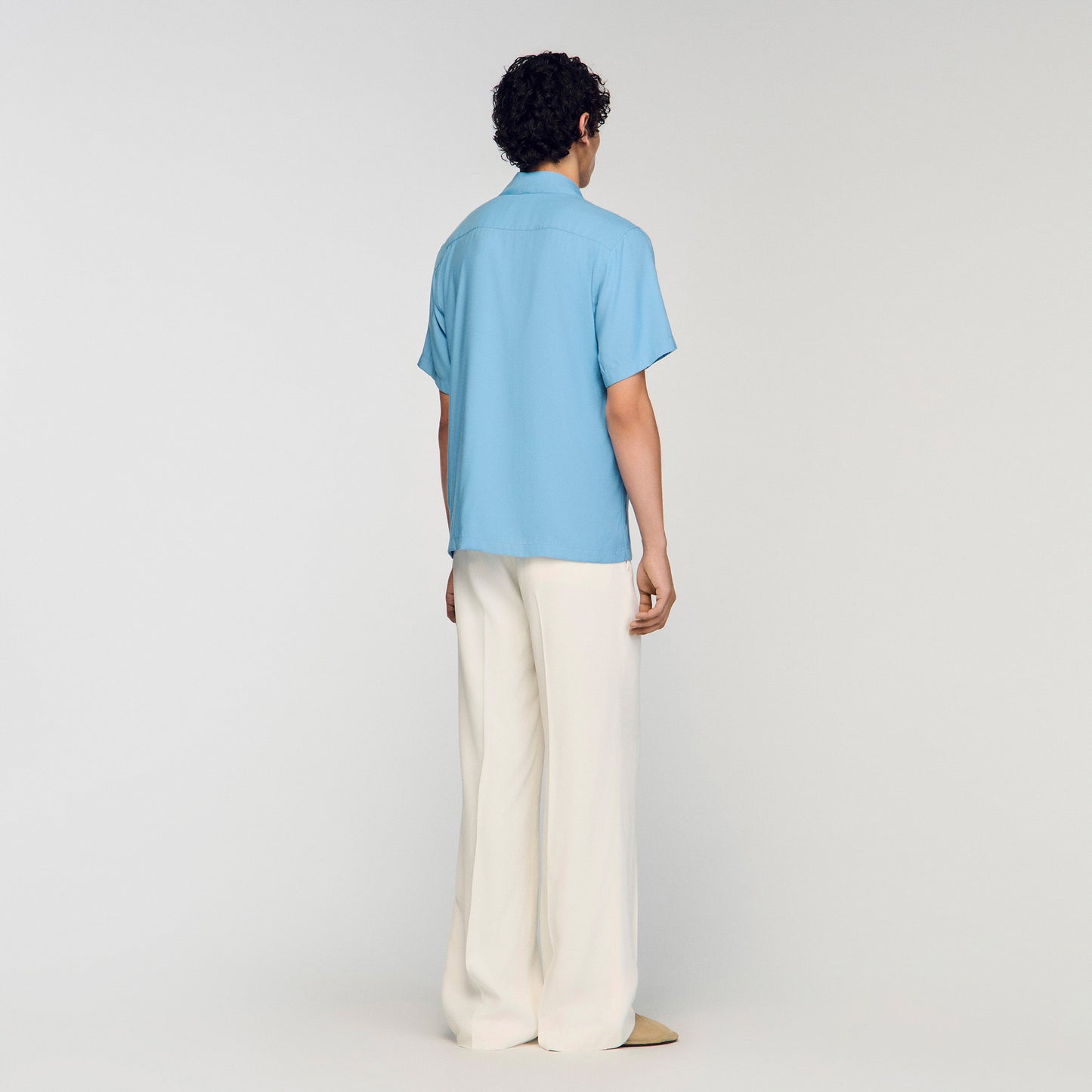 New Requin Mc Loose-Fit Shark Collar Shirt Sky Blue