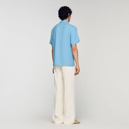 New Requin Mc Loose-Fit Shark Collar Shirt Sky Blue