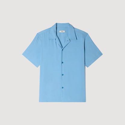 New Requin Mc Loose-Fit Shark Collar Shirt Sky Blue