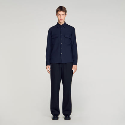 Joker Pocket Patch Pocket Shirt NAVY BLUE