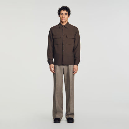 Joker Pocket Shirt with patch pockets Dark Taupe