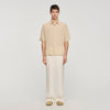 New Pleated Shirt Mc Pleated Shirt With Shark Collar Sand