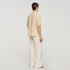 New Pleated Shirt Mc Pleated Shirt With Shark Collar Sand