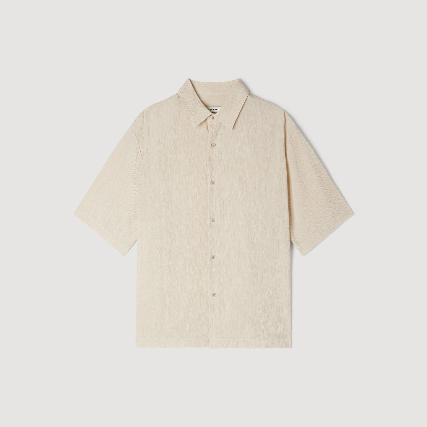 New Pleated Shirt Mc Pleated Shirt With Shark Collar Sand