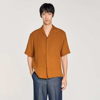 Requin Linen Mc Linen Shirt Whisky