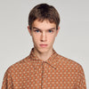 Catena Shirt Mc Link Print Loose-Fit Shirt Camel