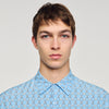 Catena Shirt Mc Link Print Loose-Fit Shirt SKY BLUE