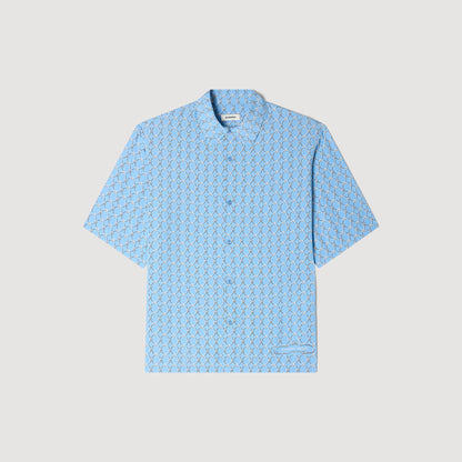 Catena Shirt Mc Link Print Loose-Fit Shirt SKY BLUE