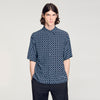 Catena Shirt Mc Link Print Loose-Fit Shirt Navy Blue