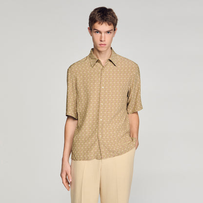 Catena Shirt Mc Link Print Loose-Fit Shirt Lime