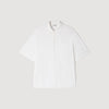 Jersey Cross Shirt Square Cross Cotton Jacquard Shirt White