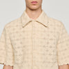 Lace Flower Shirt Mc Cotton Broderie Anglaise Shirt Ecru