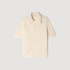 Lace Flower Shirt Mc Cotton Broderie Anglaise Shirt Ecru