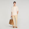 Square Cross Loose Fit Shirt White