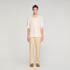 Square Cross Loose Fit Shirt White