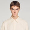 Square Cross Loose Fit Shirt White
