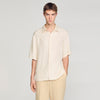 Square Cross Loose Fit Shirt White