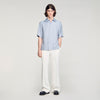 Jacquard Cross Shirt Mc Square Cross Loose-Fit Shirt Chambray