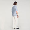 Jacquard Cross Shirt Mc Square Cross Loose-Fit Shirt Chambray