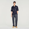 Velvet Flowers Mc Loose-fit floral shirt Midnight Blue