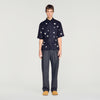 Velvet Flowers Mc Loose-fit floral shirt Midnight Blue