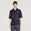 Velvet Flowers Mc Loose-fit floral shirt Midnight Blue