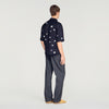 Velvet Flowers Mc Loose-fit floral shirt Midnight Blue