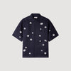 Velvet Flowers Mc Loose-fit floral shirt Midnight Blue