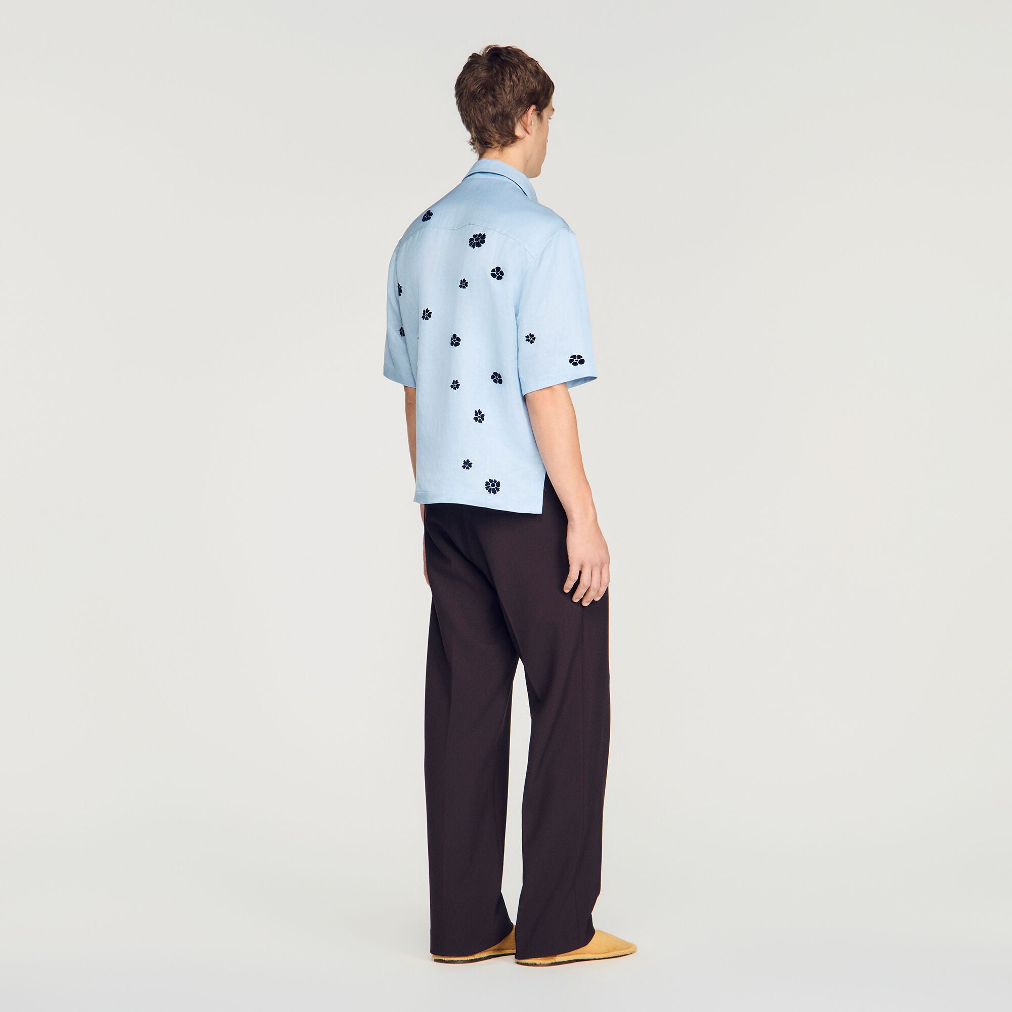 Velvet Flowers Mc  Shirt Sky Blue