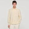 Chemise New Coast Textured Shark Collar Shirt Ecru