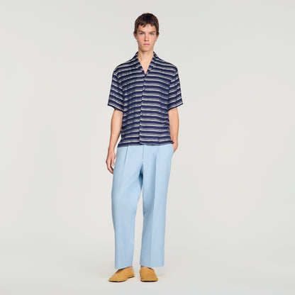 Stripy Shirt Mc Striped boat neck shirt Navy Blue