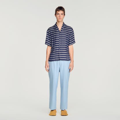Stripy Shirt Mc Striped boat neck shirt Navy Blue
