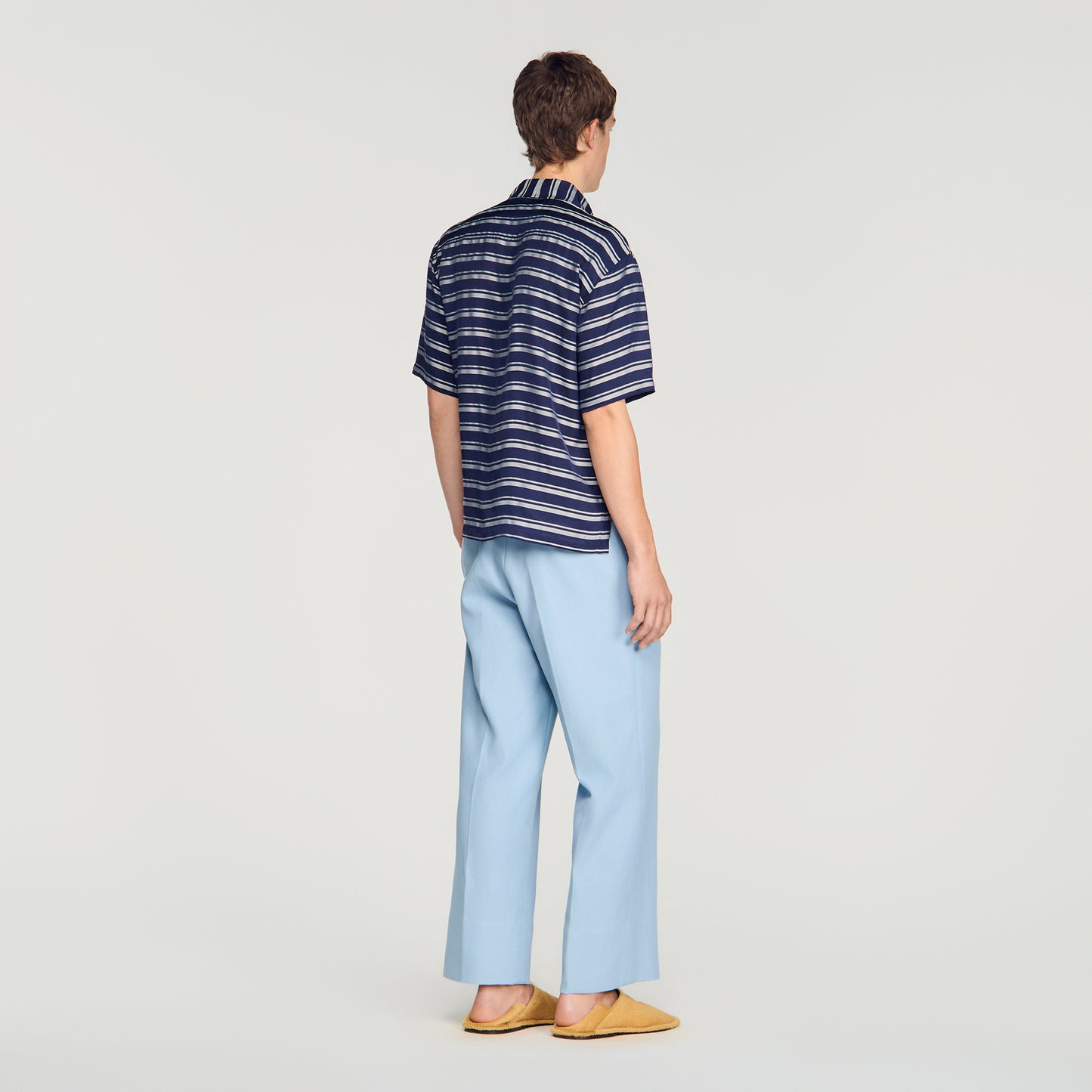 Stripy Shirt Mc Striped boat neck shirt Navy Blue
