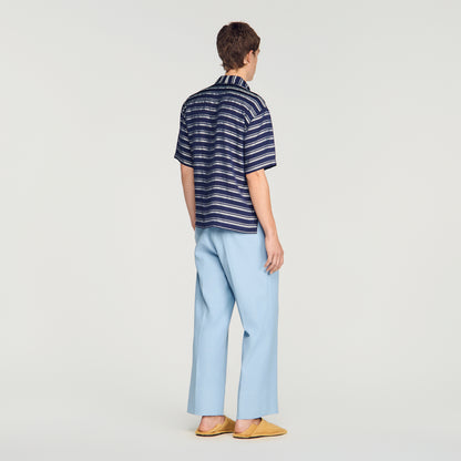 Stripy Shirt Mc Striped boat neck shirt Navy Blue
