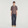 Stripy Shirt Mc Striped boat neck shirt Chocolate