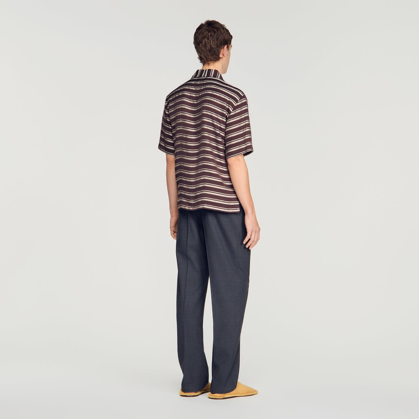 Stripy Shirt Mc Striped boat neck shirt Chocolate