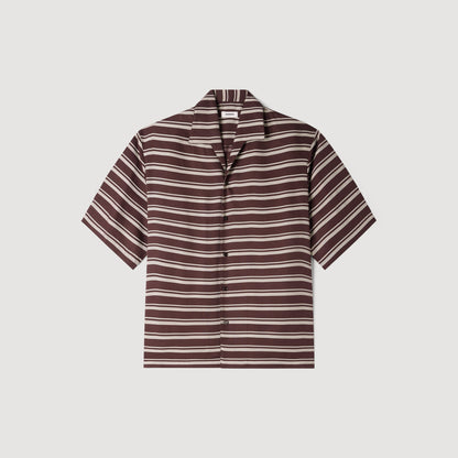 Stripy Shirt Mc Striped boat neck shirt Chocolate