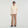 Flannel Pocket Shirt Cotton flannel shirt Ecru