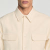 Flannel Pocket Shirt Cotton flannel shirt Ecru