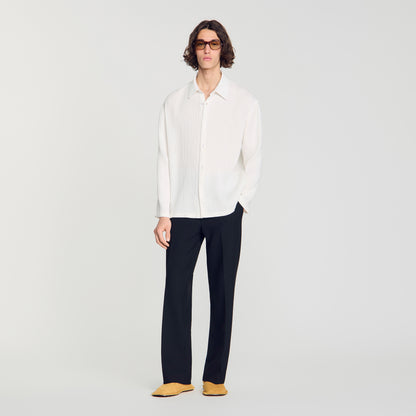 Crinkle Shirt Crinkled loose-fit shirt White