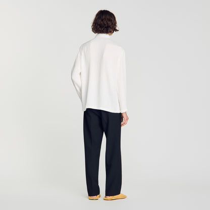 Crinkle Shirt Crinkled loose-fit shirt White
