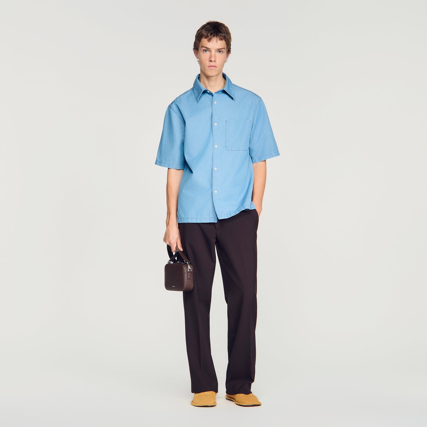 Oversize Bleached Shirt Loose-fit faded shirt Chambray