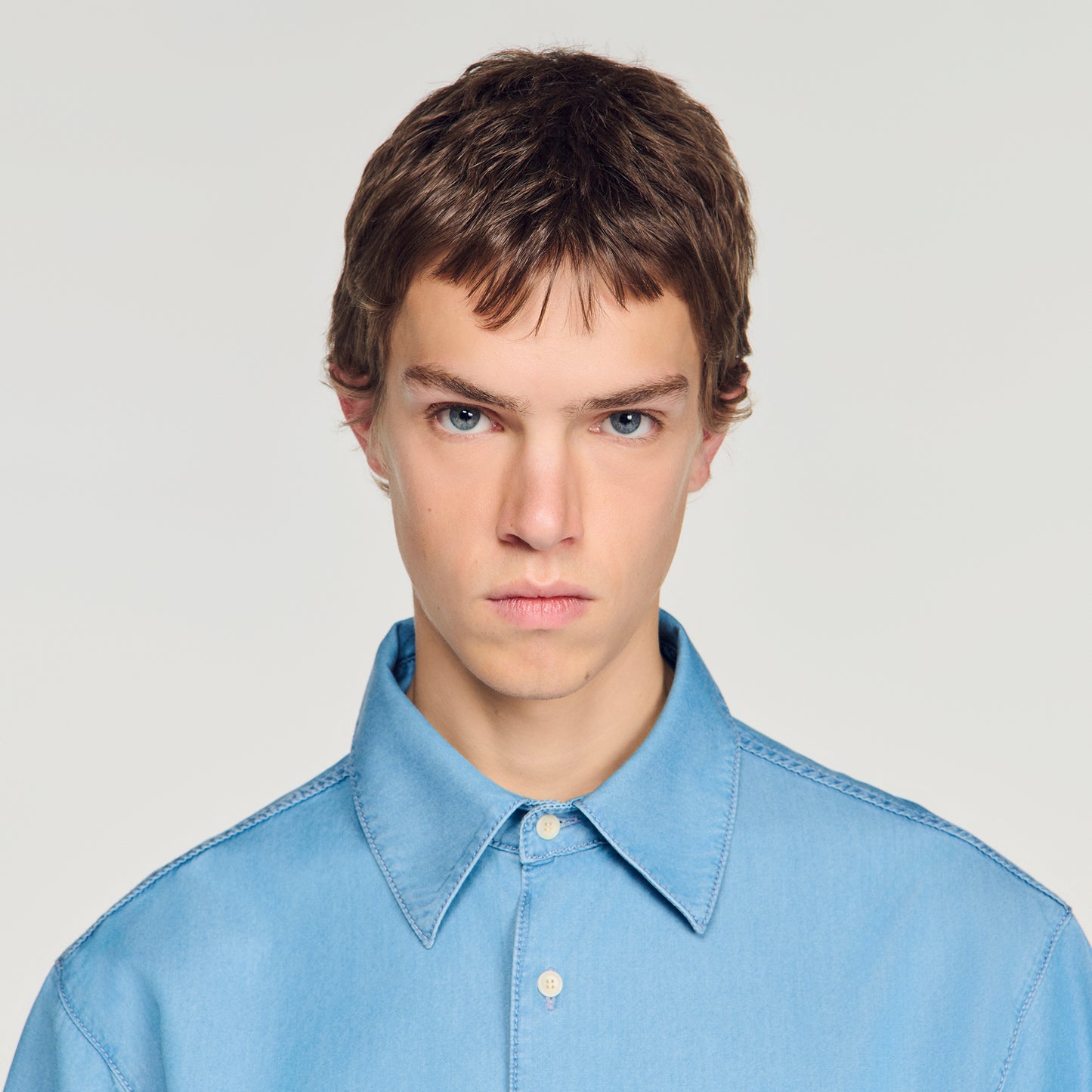 Oversize Bleached Shirt Loose-fit faded shirt Chambray