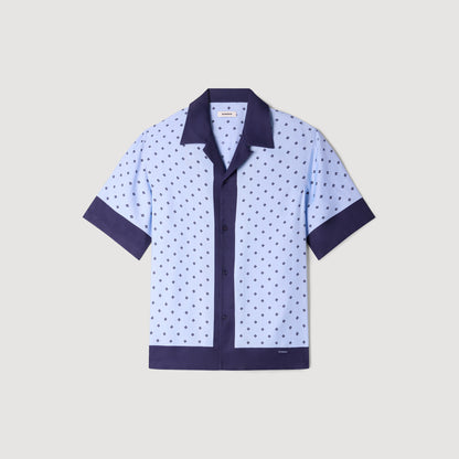 Micro Cross Mc Micro cross motif shirt Sky Blue