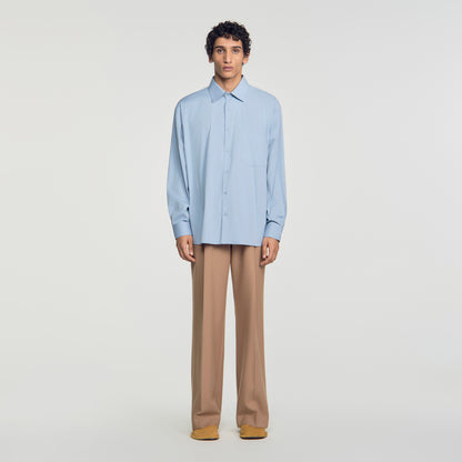 Oversize Plain Shirt Oversized cotton shirt Blue Grey