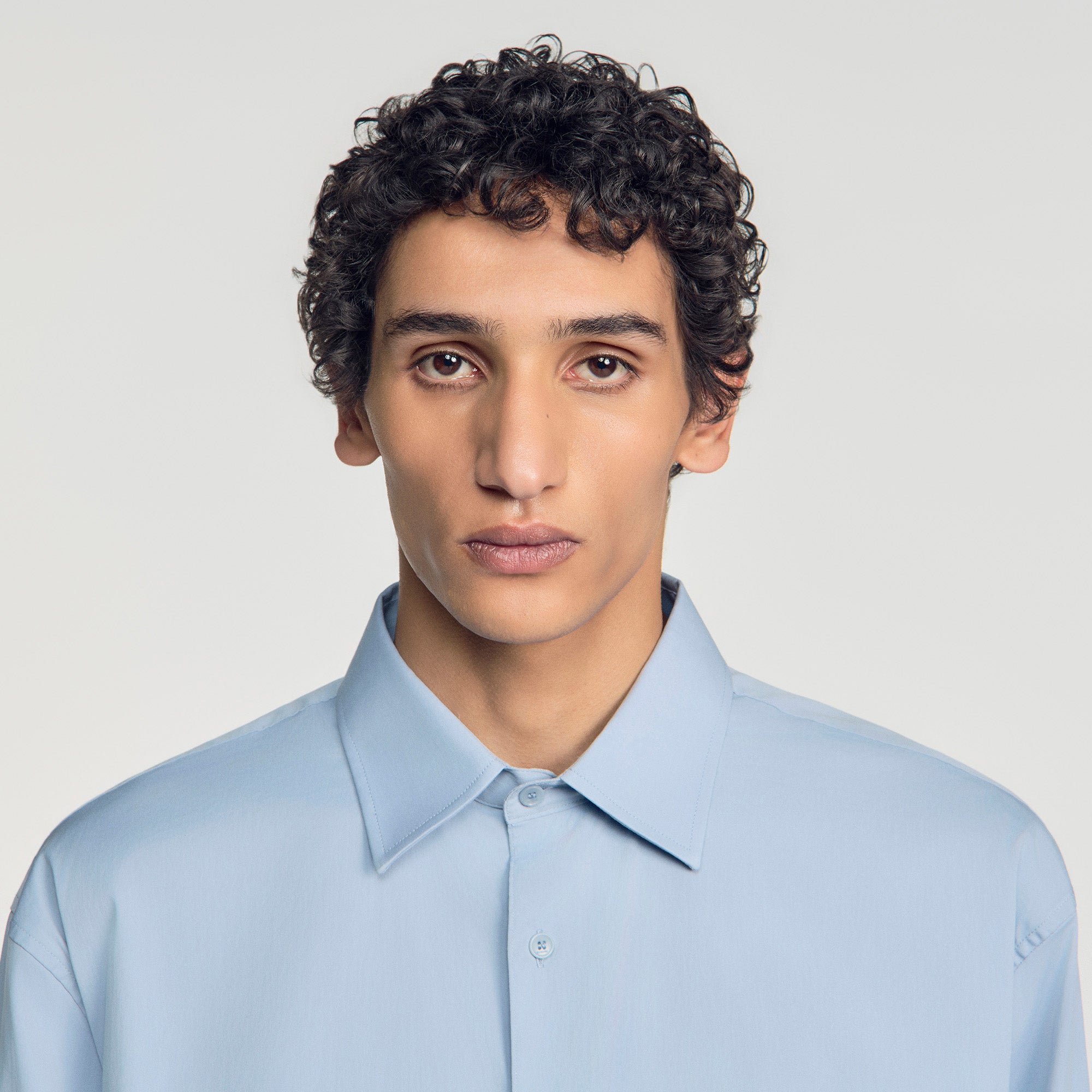 Oversize Plain Shirt Oversized cotton shirt Blue Grey