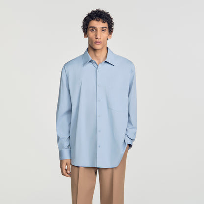 Oversize Plain Shirt Oversized cotton shirt Blue Grey