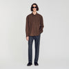 Oversize Plain Shirt Oversized cotton shirt Tobacco Brown