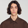 Oversize Plain Shirt Oversized cotton shirt Tobacco Brown