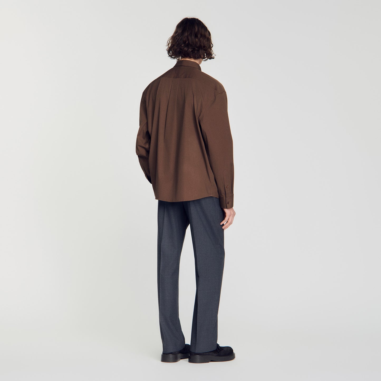 Oversize Plain Shirt Oversized cotton shirt Tobacco Brown
